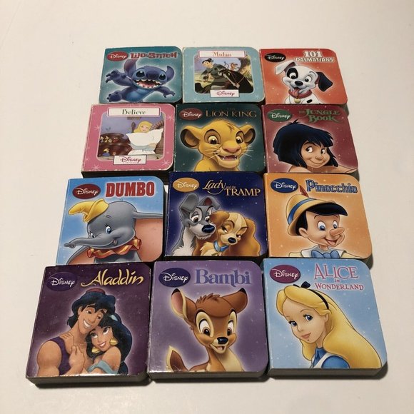 Disney Other - 12 Disney Mini Children’s Pilbooks Mulan Lion King Lilo And Stitch Aladdin Dumbo